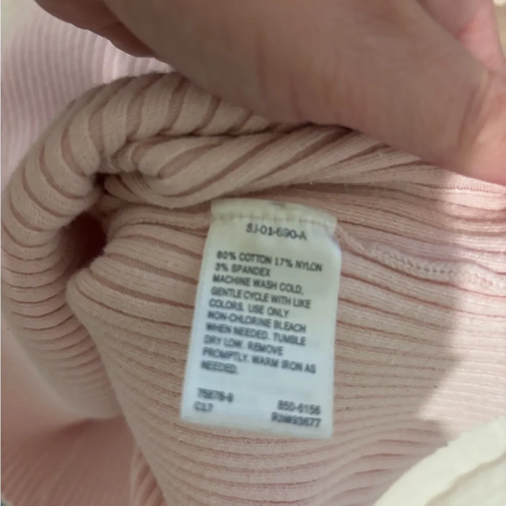 St John’s bay cotton blend sweater vneck light pink
